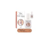 2x 15g By Vixi EXTRA STRONG NAIL GLUE with BRUSH and FREE PREP FILE Clear Instant Dry Adhesive, Professional Salon Quality