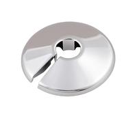 2X 15mm Chrome Pipe Cover - Split Type Decorative Pipe Collar for Radiator & Basin Connections, Neat Finish Trim