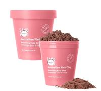 2x 180g Australian Pink Clay Exfoliating Body Scrub with Macadamia Oil - Smoothing Shimmer Body Polish for Cellulite Reduction, Helps with Keratosis Pilaris - Bundled by Smart Cutie