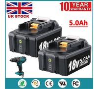 2X 18V 5.0Ah For Makita Li-Ion LXT LED Battery 18Volt BL1850 BL1830 196399-0 UK