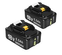 2X 18V 5.5Ah BL1850 Battery for Makita, Powtree Replacement for Makita 18V Battery BL1860B BL1860 BL1850B BL1840 BL1840B BL1830B BL1830 BL1820 BL1815 BL1835 BL1845 LXT-400