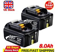 2X 18V 8.0Ah Battery For Makita LED Li-ion BL1860B BL1830 BL1850 Cordless Power