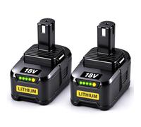 2X 18V 8.0Ah Li-ion Battery Replacement for Ryobi P108 Cordless Power Tools | Compatible with Ryobi Battery 18v P108 P103 P104 P105 P106 P107 RB18L50 RB18L25 RB18L40 RB18L15 RB18L12 with LED Indicator