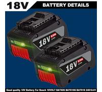 2x 18V 8.0Ah Lithium-Ion Battery For Bosch Professional GBA BAT609 BAT620 BAT610