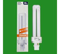 2x 18W OSRAM G24d-2, 2 pin, 840 4000K Low Energy CFL Light Bulb PL PLC Lamp [EEK: B]