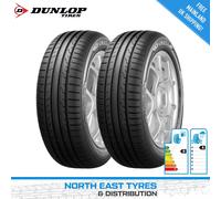 2x 195 55 16 DUNLOP SPORT BLURESPONSE | TOP B/A RATINGS | NEW TYRES | XL 91V