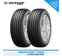 2x 195 65 15 DUNLOP SPORT BLURESPONSE | TOP B/B RATINGS | NEW TYRES | 91H
