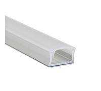 2X 1M/3.3ft Aluminium LED Profile with Cover/Extrusion Channel for 12V 5050 5630 3528 Strip Lights Single Colour RGB White Kitchen Cabinet BMF Direct® (Silver/Aluminium, Opal Cover)