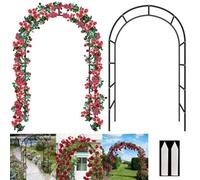 2X 2.4 M Garden Arch Trellis Metal Tubular Frame Climbing Plant
