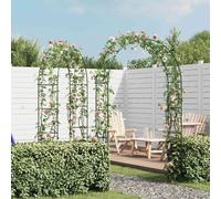 2X 2.4M Garden Arch Trellis Arched Metal Tubular Frame Climbing Plant Archway