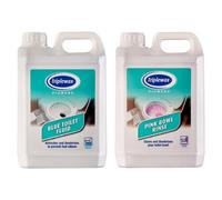 2X 2.5L Triplewax Caravan Toilet Fluid Bundle Blue & Pink Cleaner Sanitiser