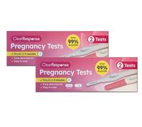 2X 2 Pack Clear Response Midstream Pregnancy Test Kit - Early Detection with Over 99% Accurate Results | Fast & Reliable Home Pregnancy Tests, Easy-to-Use Tests for Women - Bundled by Smart Cutie