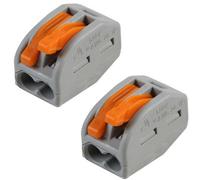 2X 2 Way Wago Connector 32A Electrical Lever Terminal Block Push Fit Junction