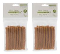 2x 20 Sticks Pet-Face Rawhide Free Peanut Butter Twist Sticks Vegan Dog Chews - Bundled by GetInStyle Shop