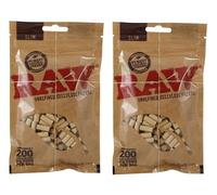 2x 200 Raw Natural Unrefined Cellulose Filters Slim - Bundled by GetInStyle Shop