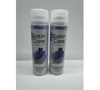 2x 200ml Gillette Satin Care Lavender Touch Shave Gel For Normal Skin