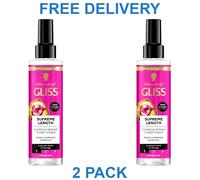 2x 200mls Schwarzkopf Gliss SUPREME LENGTH Spray Conditioner Long Hair Care UK