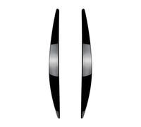 2X 2015 2016 2017 For Skoda For Octavia Mk3 Headlight Eyebrow Eyebrows Eyelid Cover Car Stickers ABS Glossy Black Carbon Fiber Look Front Spoilers(Gloss black)