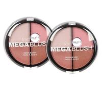 2x 20g Mega Blush 4-in-1 Compact - Highly Pigmented Blusher Shades For A Fresh & Radiant Face Makeup Look, Compatible with Technic Applicators and Brushes - Bundled by Smart Cutie