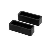 2X - 20mm Black Rubber Replacement Keeper Watch Band/Strap Loop for Men Women
