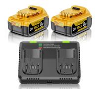 2X 20V 8.0Ah Replacement for Dewalt 20V Battery | Compatible with DCB180 DCB181 DCB182 DCB184 DCB185 DCB101 DCB107 DCB112 DCB105 DCB115 DCB201 DCB203 Series Cordless Tools