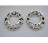 2x 22.5" STAINLESS STEEL OUTER WHEEL TRIMS COVERS 10 STUDS FOR SCANIA VOLVO MAN DAF