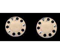2x 22.5 stainless steel wheel outer trim covers 10 studs universal for truck lorry Scania MAN Mercedes DAF Renault Ford Volvo Iveco (UNIVERSAL B)