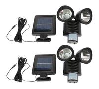 2X 22 LED Dual Security Detector Solar Spot Light Motion Sensor Outdoor Floodlight