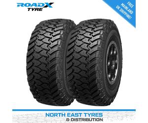 2X 235 75 15 ROADX - BRAND NEW, 4X4 OFF-ROAD MUD TERRAIN TYRES - M+S 104/101Q