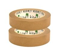 2X 25mm x 50m Framer's Tape - Brown Masking Tape - Self-Adhesive Kraft Paper Material, Ideal for Picture framing, Masking, Decorating and or Packaging - Eco-Friendly - 100% Recyclable - Vegan(2)