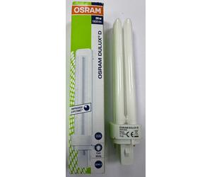 2x 26W OSRAM G24d-3, 2 pin, Low Energy CFL Light Bulb 4000K 840 Cool White Lamps