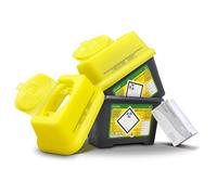 2x 2L Sharps Waste Bin Container Pre-Injection Disposal Kit + 100pc Wipes | Twin Pack Compact Homecare Kit, Isopropanol Wipes Included, Ideal for Needles, Syringes, Lancets, Scalpels, Medical Sharps