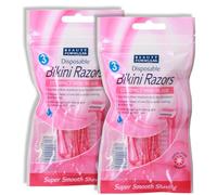 2x 3 Beauty Formulas Disposable Bikini Razors Compact Mini Blade - Bundled by GetInStyle Shop