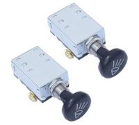 2x 3 Positions 30A 12V DC Push Pull Switch Car Light Switch Off/On/On for Dash Lights Parking Head Latching Vehicle Tractors Agricultural Construction Machinery Set