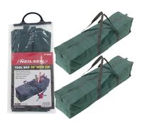 2x 30" Extra Large Canvas Tool Bags Heavy Duty Water Resistant Zip Storage
