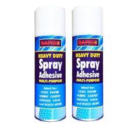 2x 300ml Heavy Duty Glue Spray Adhesive Card Paper Carpet Leather Vinyl Fabric