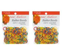 2x 300Pcs Rubber Bands Black and Mix Colourful Elastic Bands File Folder Elastic, Rubber Bands Stationary Thick Strong Elastic Stretchable Bands for School & Home Supplies, NMB (Mix Assorted, 600Pcs)