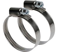 2x 32 50mm Stainless Steel Hose Clips Large Outdoor Pipe Clamp Air Screw Jubilee
