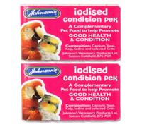 2x 33g Johnsons Vet Iodised Condition Peks - Vitamin & Mineral Supplement for Caged Birds - Health Support - Bundled by GetInStyle Shop