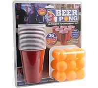 2X 36PC Beer Pong Set in Double Blister Card, Red