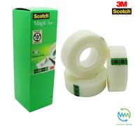 (2x 3M Scotch Roll) 3m Scotch / Q-Connect INVISIBLE MAGIC Mending Tape STRONG Clear 19mm x 33m Roll