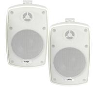 2x 4" 60W White Outdoor Rated Speakers 8 OHM Weatherproof Wall Mounted HiFi