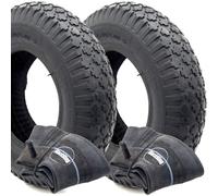 2x 4.80/4.00-8 Wheelbarrow Tyres & Tubes Star Tread Pattern TR13 Straight Valve 2pcs
