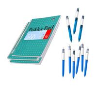 2x 4 Colour Pens, 4 Colour Retractable Pens 3Pcs & A5 Jotta Pad Bic Multi One Size