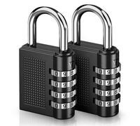 2X 4 Digit Combination Padlock Heavy Duty Outdoor Lock Gym Travel Luggage Locker