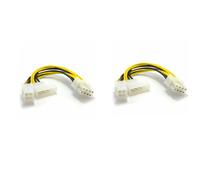 2X 4 Pin ATX & 4 Pin LP4 Molex to 8 Pin EPS Power Adapter Cable Connector UK ...