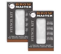 2X 4 Precise Shaped Brow Master Arches Stencil Kit - Bundled by Smart Cutie