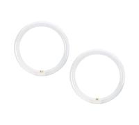 2X 40cm Circular Fluorescent T9 Tube 40W G10q 4-pin Cool Daylight 6500K 3070lm 9000 Hour Life L 40W/865