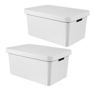 Curver Infinity 45L Box With Lid, White, 54.5 X 37 X 25 Cm, 233753