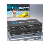 2X 4K -Compatible Quad Multi Viewer 4 in 1 Out 1080P Screen Viewer Seamless Switcher for PS4 Camera PC TV Monitor